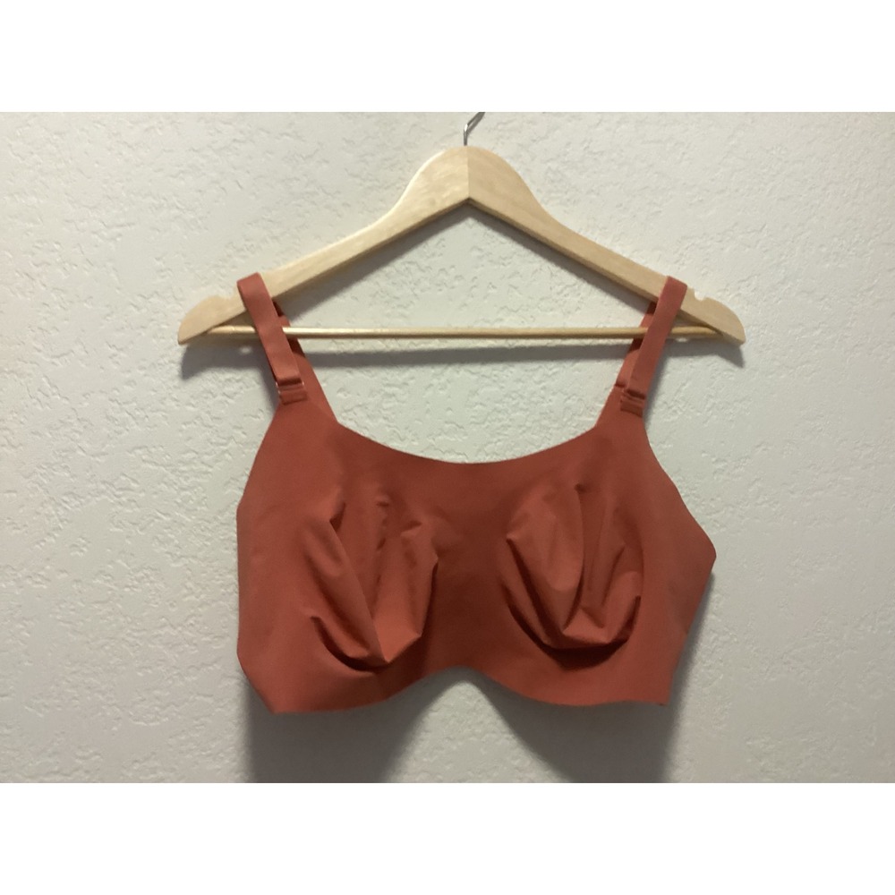 Knix Shape & Smooth Invisible Bra Rust Orange Seamless Adjustable - Picture 9 of 12